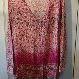 3X Simply Emma Pink Boho top
